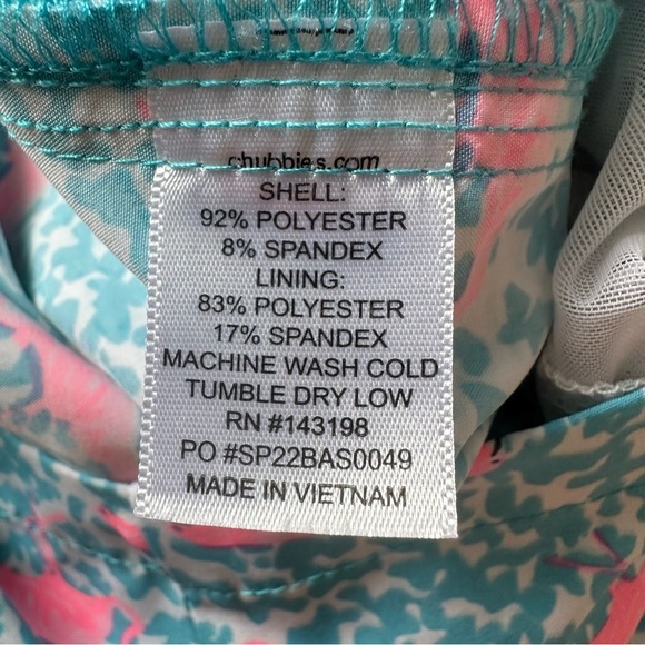 Chubbies Shorts Men's Classic 5.5” Swim Trunks Domingo Flamingo Blue Pink Sz M - Picture 10 of 13